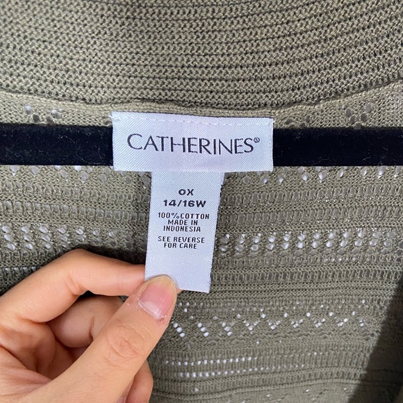 Y2K Catherines Green Crotched Cropped Short Sleeve Cardigan - Picture 4 of 7